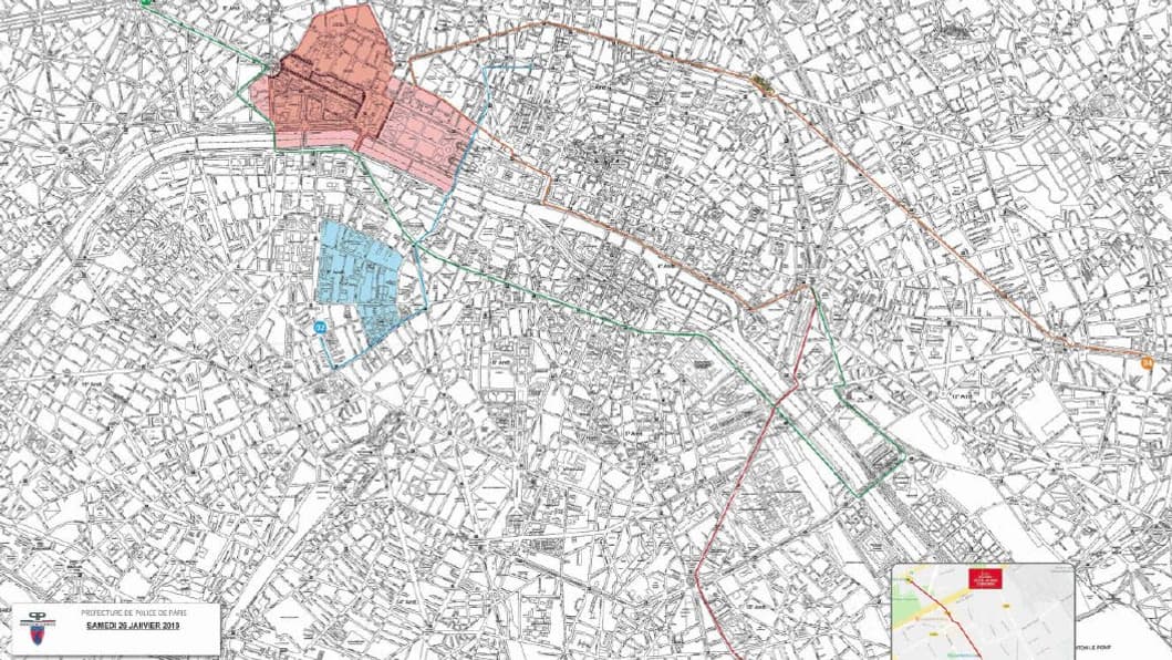 Le parcours des différentes manifestations 