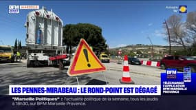 Les-Pennes-Mirabeau: le rond-point est dégagé