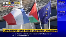 Le drapeau de la Palestine a été hissé sur la façade de la mairie de Saint-Denis