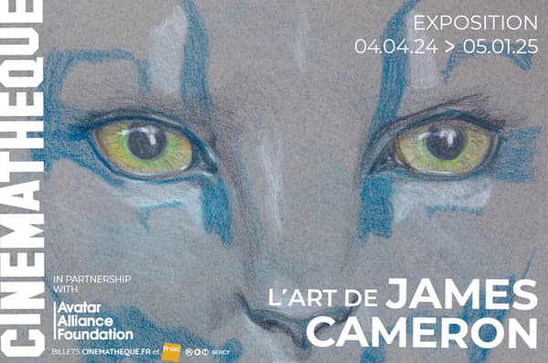 Affiche de l'exposition consacrée à James Cameron à la Cinémathèque française