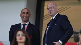 Luis Rubiales et Gianni Infantino lors de la finale du Mondial 2023 en Australie