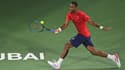 Gaël Monfils contre Novak Djokovic, à Dubaï le 28 février 2020