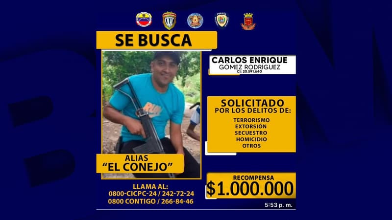 Le Venezuela offre un million de dollars pour des informations sur un chef de gang
