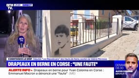 Mort d'Yvan Colonna: pour Constance Le Grip, la mise en berne des drapeaux en Corse est "une faute"