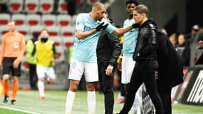 Islam Slimani et Robert Moreno
