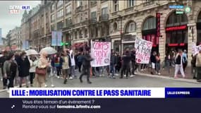 Lille: près de 500 manifestants contre l'extension du pass sanitaire