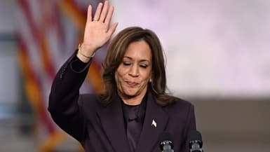 La candidate démocrate et vice-présidente des États-Unis, Kamala Harris, après son discours de concession à l'université Howard à Washington, DC, le 6 novembre 2024.