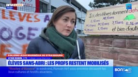 Strasbourg: les enseignants restent mobilisés pour leur élèves sans-abri