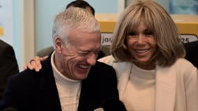 Didier Deschamps et Brigitte Macron lors du lancement de l'opération Pièces Jaunes - le 08/01/2025