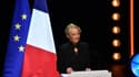 La Première ministre Elisabeth Borne lors du discours de clôture du séminaire des cadres politiques du futur parti présidentiel à Metz, le 27 août 2022