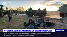 Hyères: un exercice militaire sur la plage