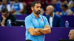 Frédéric Fauthoux lors du match France-Islande à l'Eurobasket - le 04/09/2025
