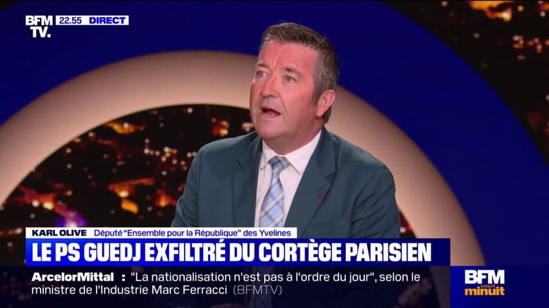 Jérôme Guedj exfiltré du cortège parisien: 