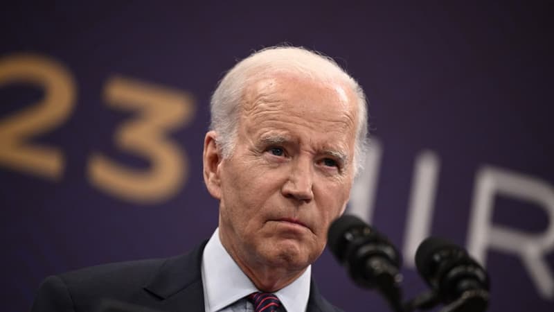 Le president americain Joe Biden a l issue du sommet du G7 a Hiroshima au Japon le 21 mai 2023 1640590