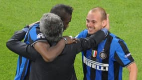 Mourinho, Sneijder et Balotelli
