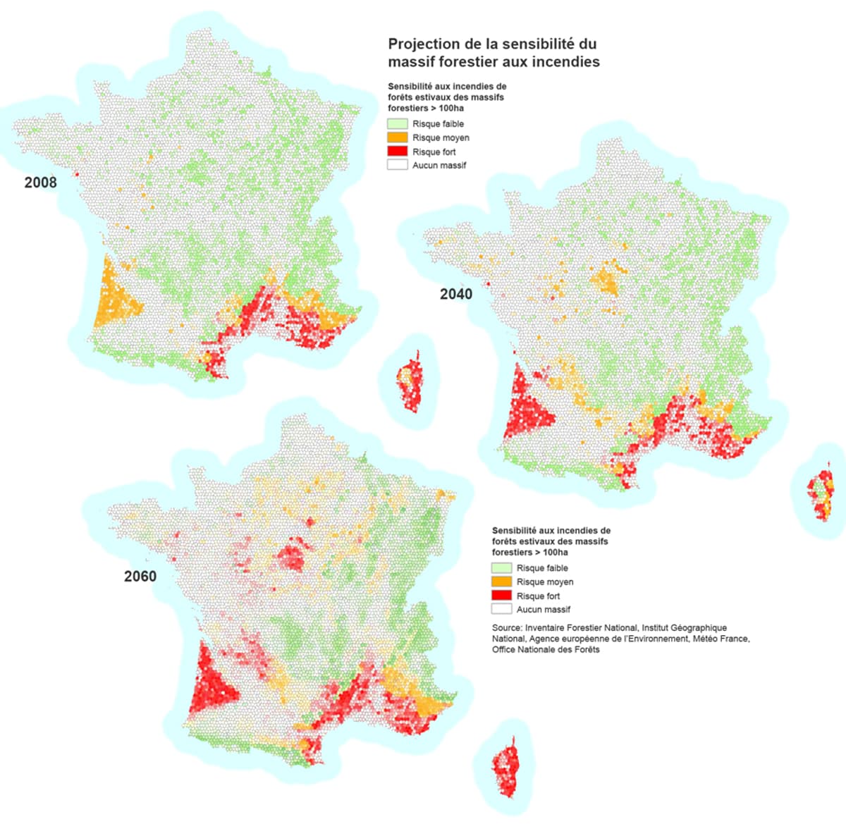 Carte Dici à 2060 Les Feux De Forêts Concerneront Toute La France