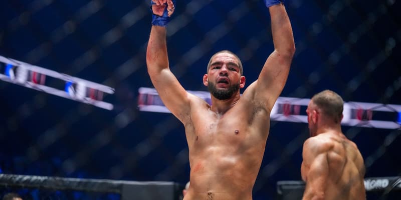 Amin Ayoub lors de son combat face à Mickael Lebout en 2025
