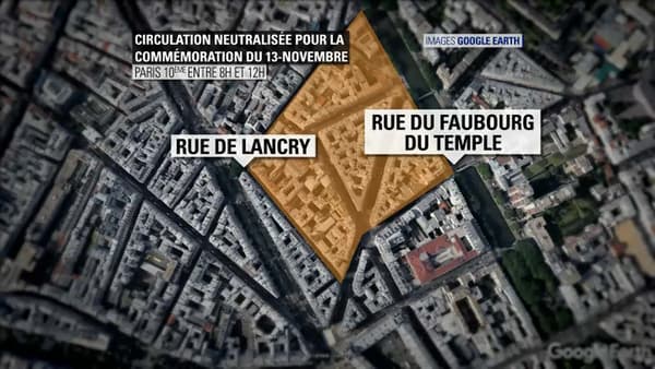 Un important périmètre autour des lieux de commémorations est interdit à la circulation.