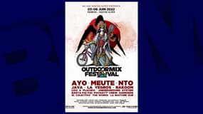 Affiche de l'édition 2022 de l'Outdoormix Festival à Embrun.