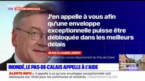 Inondations dans le Pas-de-Calais: le président du département lance un appel à l'aide à l'Etat