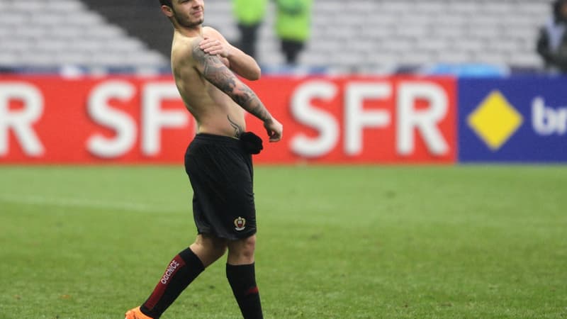 Le 5 janvier dernier, Alexy Bosetti chambre les supporters nantais après la victoire de Nice en Coupe de France