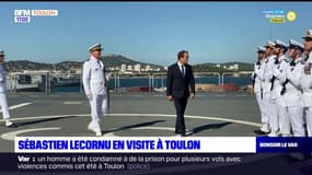 Toulon: le ministre des Armées Sébastien Lecornu en visite à la base navale
