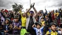 Des supporters colombiens d'Egan Bernal, à Zipaquirá le 27 juillet 2019