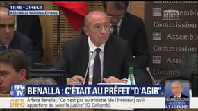 “M. Benalla aurait obtenu l’autorisation d’intervenir non pas du préfet de police, mais de quelqu’un placé plus bas dans la hiérarchie”, déclare Gérard Collomb