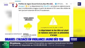 Le Haut-Rhin et le Bas-Rhin placés en vigilance jaune pour les orages