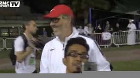 Les joueurs du PSG à la rencontre de leurs supporters à Doha