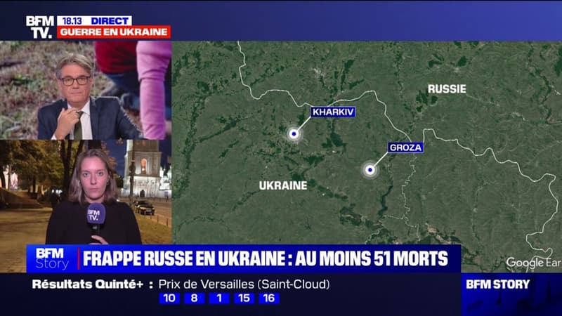 Frappe russe en Ukraine: le bilan s'élève à 51 morts dans le village de Groza