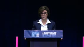 Rachida Dati lors de la cérémonie de voeux de la Fédération LR à Paris, ce dimanche 18 janvier 2026. 
