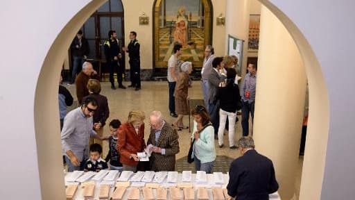 Un bureau de vote, le 24 mai 2015 à Madrid