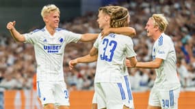 Les joueurs du FC Copenhague face à Trabzonspor, au Parken Stadium le 16 août 2022