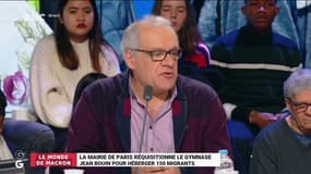 Réquisition du gymnase Jean-Bouin pour les migrants : "Entre une partie de badminton et laisser coucher 150 personnes dormir dehors quand il fait -2, le choix est vite fait !" Johnny Blanc #GGRMC 