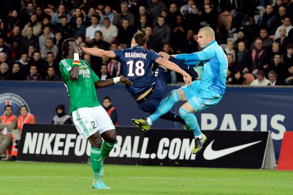 Zlatan Ibrahimovic face à Stéphane Ruffier