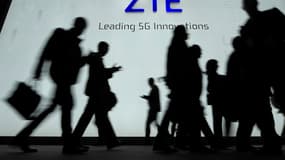 Le logo de la marque ZTE.
