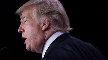 Donald Trump lors d'un discours à Washington, le 13 octobre 2017