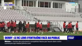 RC Lens: l'équipe s'entraîne devant du public avant le derby face au Losc