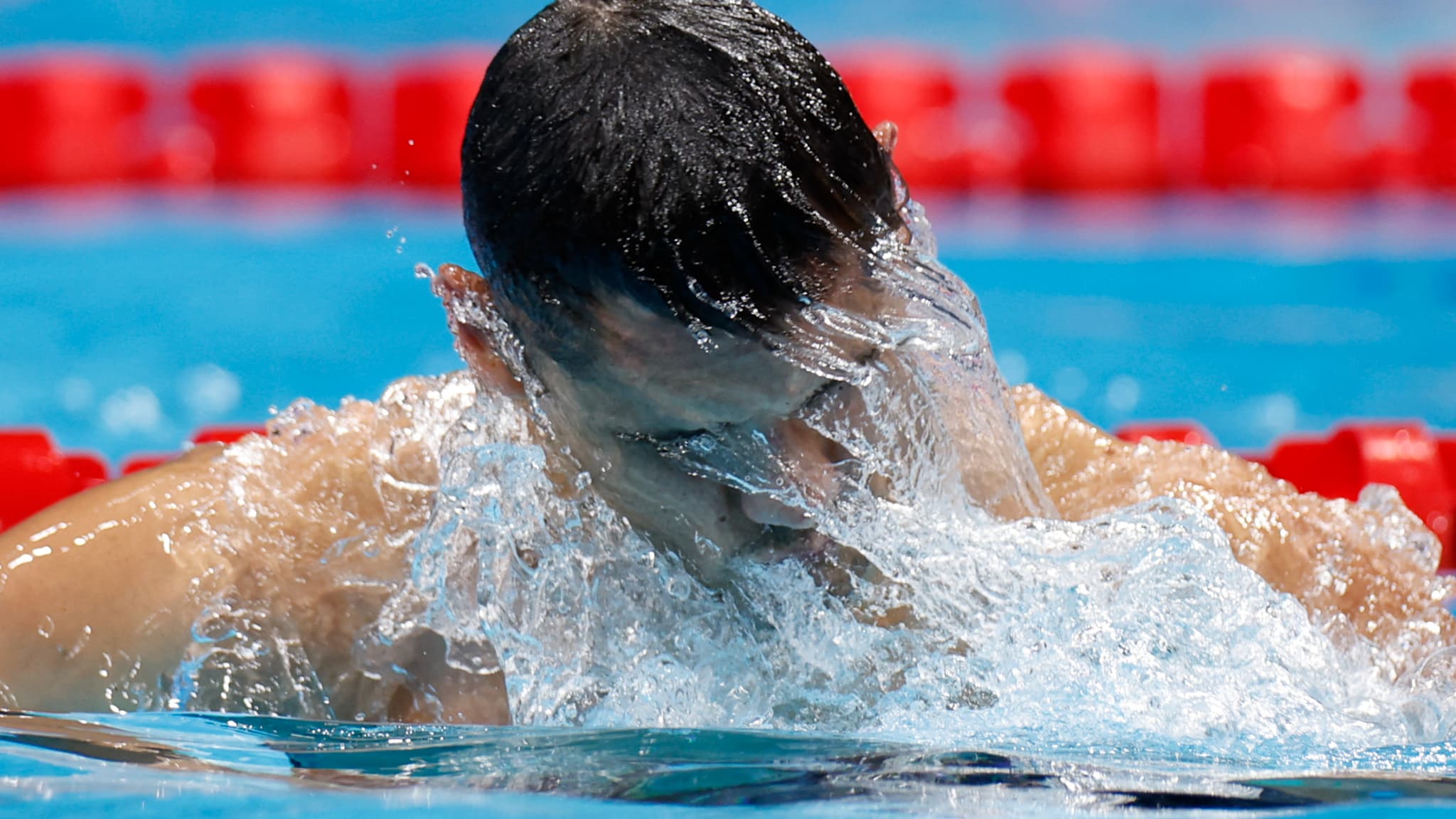 Florent Manaudou après sa demi-finale olympique à Tokyo en juillet 2021 Florent Manaudou après sa demi-finale olympique à Tokyo en juillet 2021