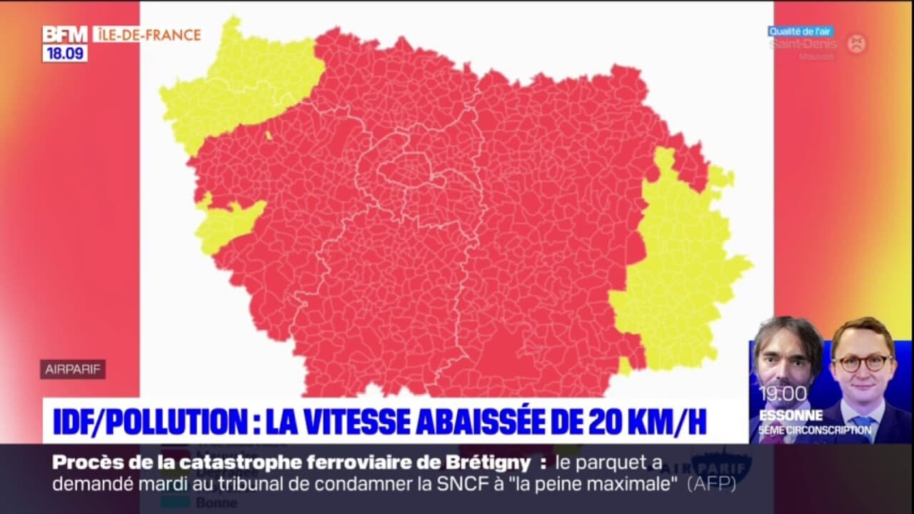 Pollution En Le De France La Vitesse Abaiss E De Km H