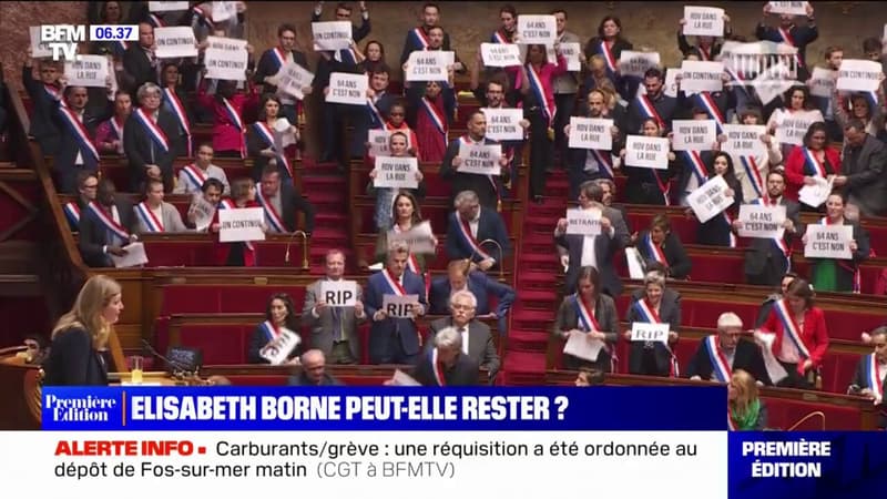 Après l'échec des motions de censure à 9 voix près, Élisabeth Borne peut-elle rester?