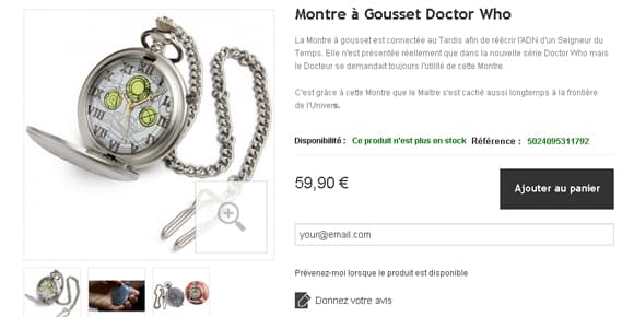 Montre "Dr Who".