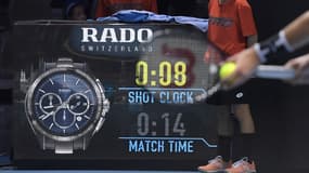 Une horloge à l'Open d'Australie