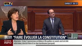Attaques à Paris: Hollande veut "faire évoluer" la Constitution 