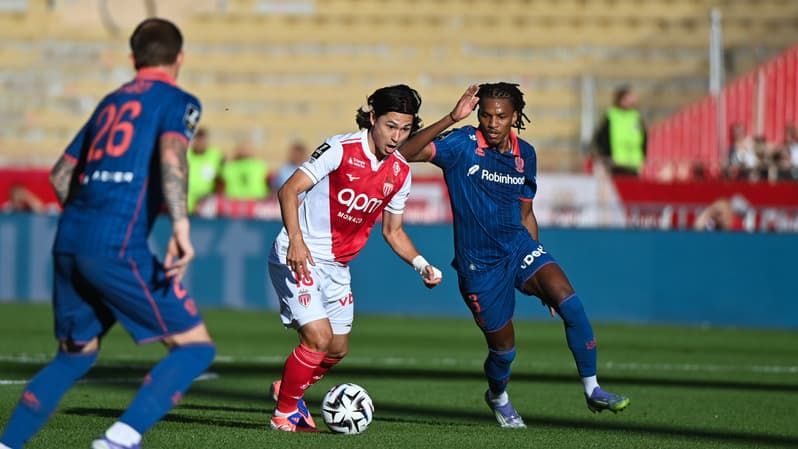 Takumi Minamino lors du derby Monaco-Nice, 5 octobre 2025