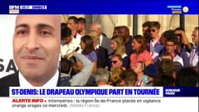 Saint-Denis: début de la tournée des drapeaux olympique et paralympique