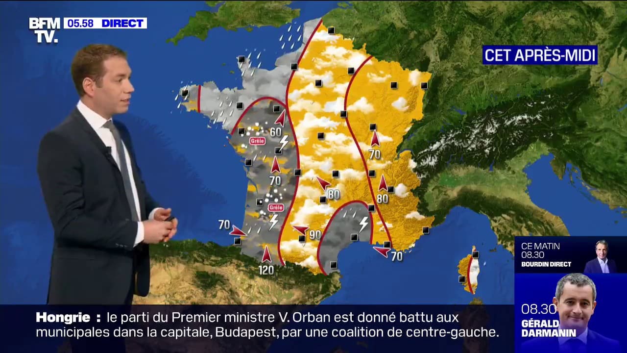 La météo en France ce lundi 14 octobre: les orages arrivent par l'Ouest ...