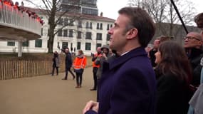 Inauguration du village olympique: Emmanuel Macron salue "l'aventure d'un siècle"
