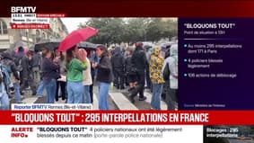 "Bloquons tous": le rassemblement est toujours familial et festif dans les rues de Rennes